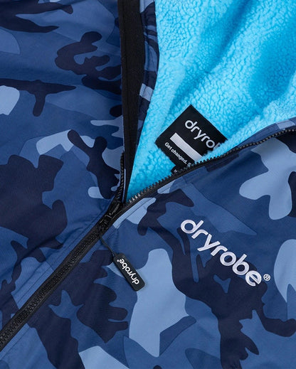 Dryrobe Advance Long Sleeve Changing Robe - Blue Camo / Blue