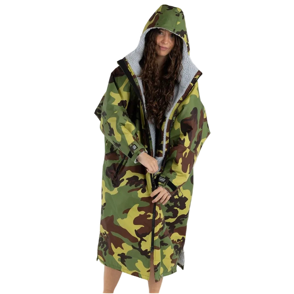 Dryrobe Advance Long Sleeve Changing Robe - Camo / Grey