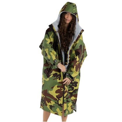 Dryrobe Advance Long Sleeve Changing Robe - Camo / Grey