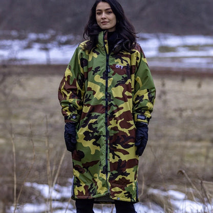 Dryrobe Advance Long Sleeve Changing Robe - Camo / Grey