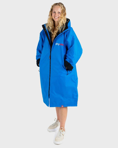 Dryrobe Advance Long Sleeve Changing Robe - Cobalt Blue / Black