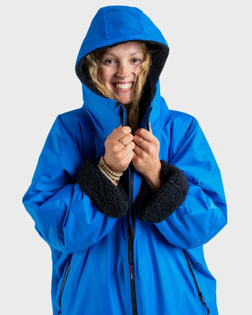 Dryrobe Advance Long Sleeve Changing Robe - Cobalt Blue / Black