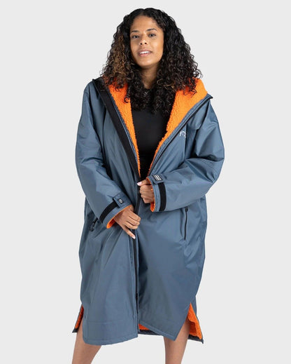 Dryrobe Advance Long Sleeve Changing Robe in Dark Grey / Orange