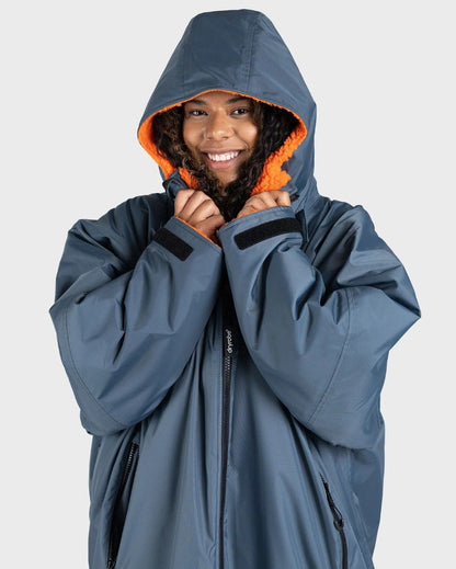 Dryrobe Advance Long Sleeve Changing Robe - Dark Grey / Orange