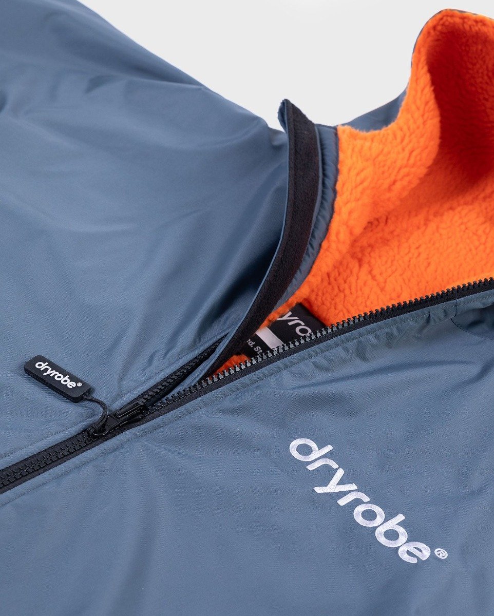 Dryrobe Advance Long Sleeve Changing Robe - Dark Grey / Orange