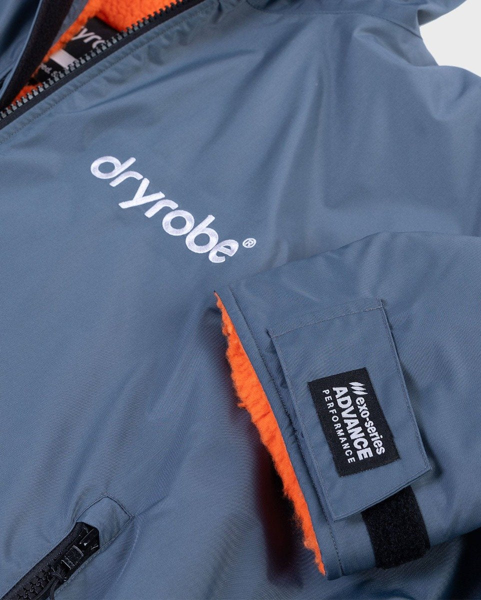 Dryrobe Advance Long Sleeve Changing Robe - Dark Grey / Orange