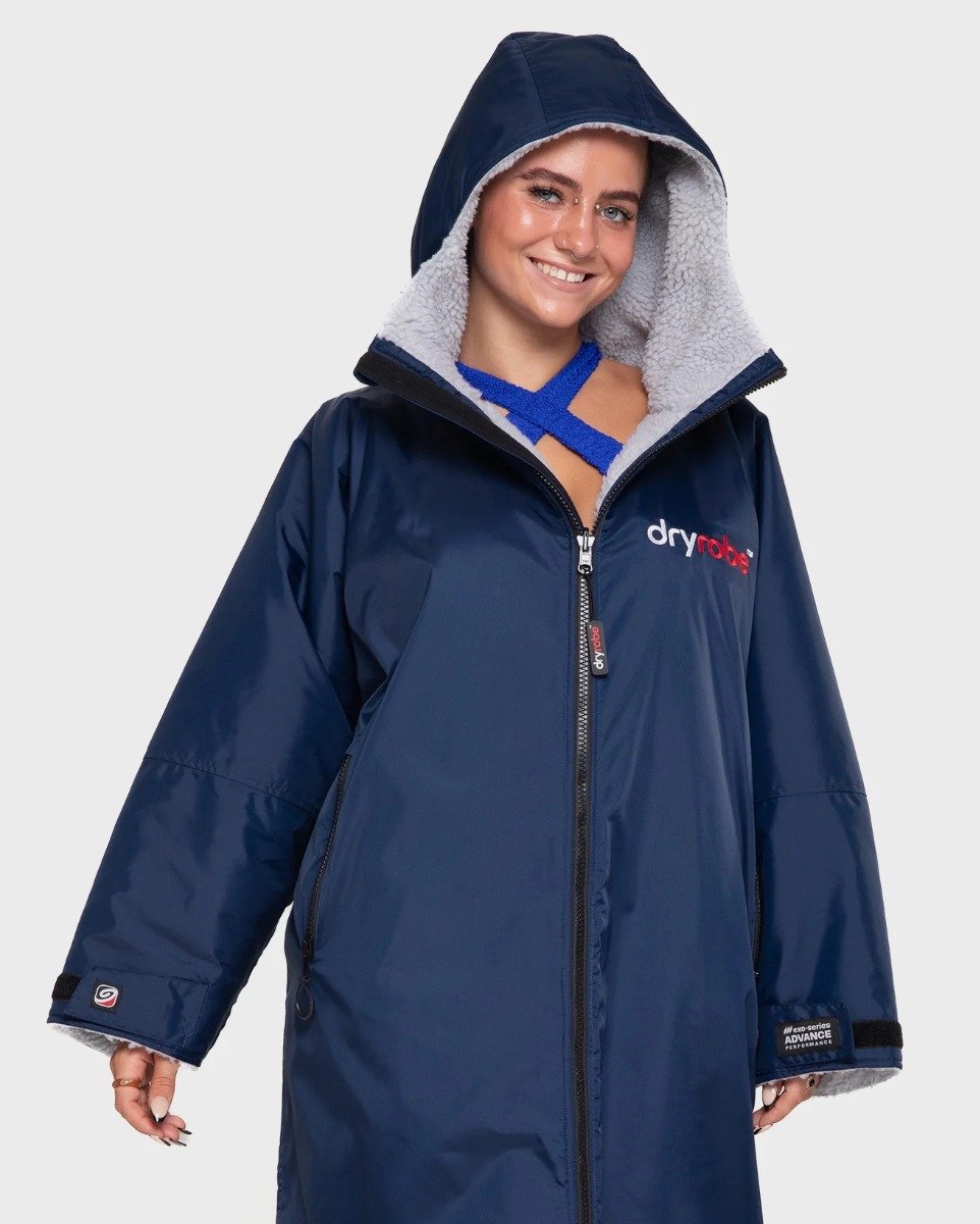 Dryrobe Advance Long Sleeve Change Robe - Navy / Grey