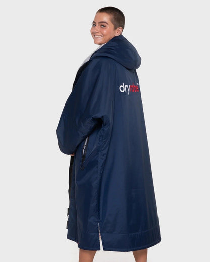 Dryrobe Advance Long Sleeve Change Robe - Navy / Grey