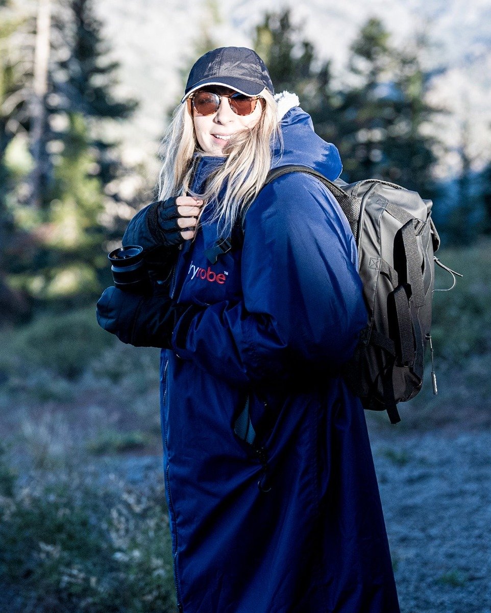 Dryrobe Advance Long Sleeve Change Robe - Navy / Grey