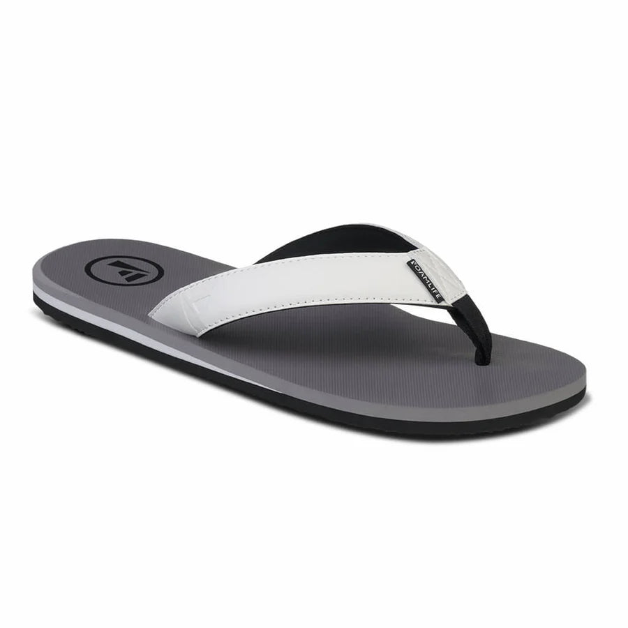 Foamlife Men's Traa Flip-Flops - Stone Grey / White