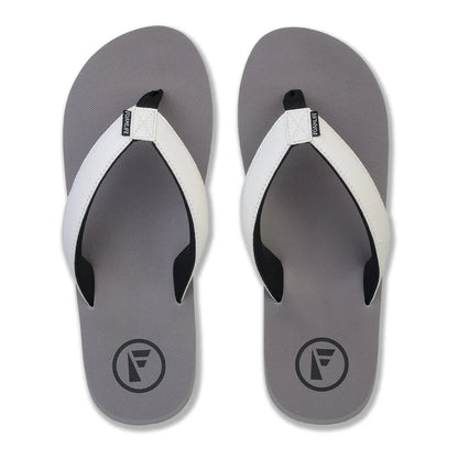 Foamlife Men's Traa Flip-Flops - Stone Grey / White