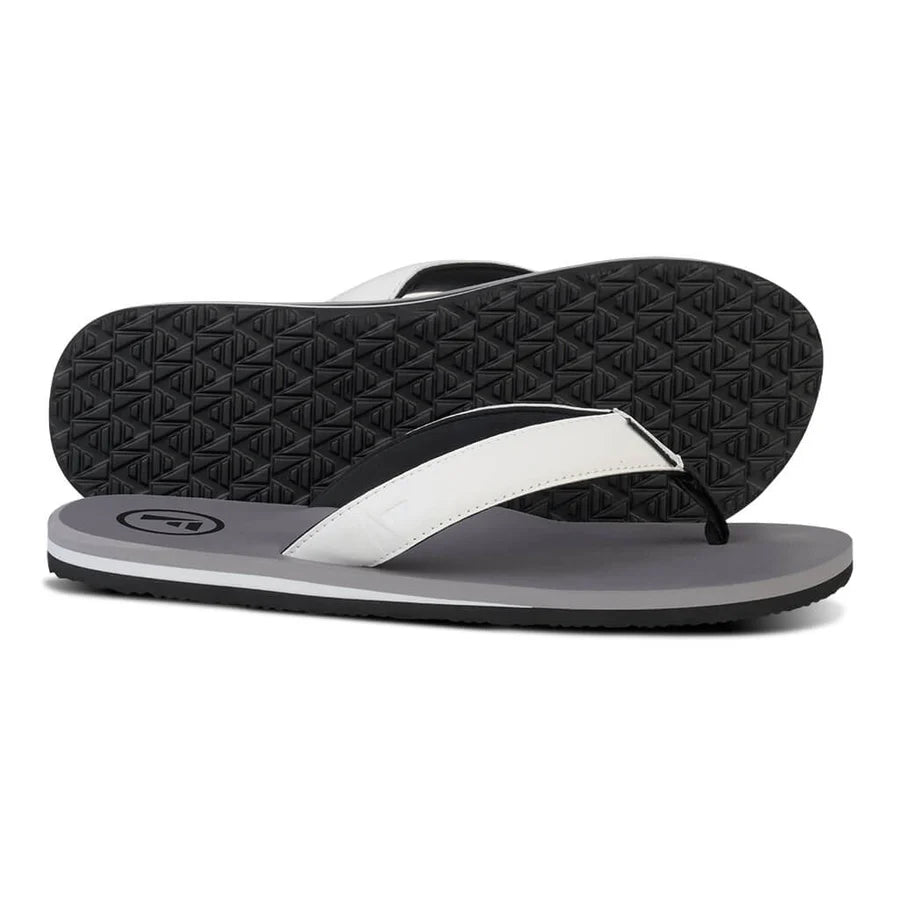Foamlife Men's Traa Flip-Flops - Stone Grey / White