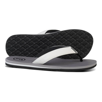 Foamlife Men's Traa Flip-Flops - Stone Grey / White