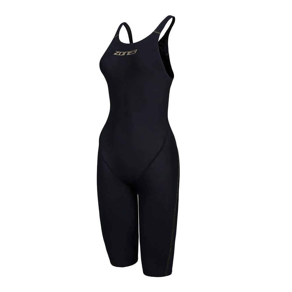 Zone 3 Fina Approved MF-X Mark Foster Womens Kneeskin Swim Suit - Black - Front