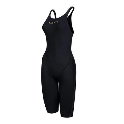 Zone 3 Fina Approved MF-X Mark Foster Womens Kneeskin Swim Suit - Black - Front