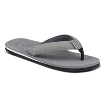 Foamlife Mens Mully Flip Flops in Stone Grey