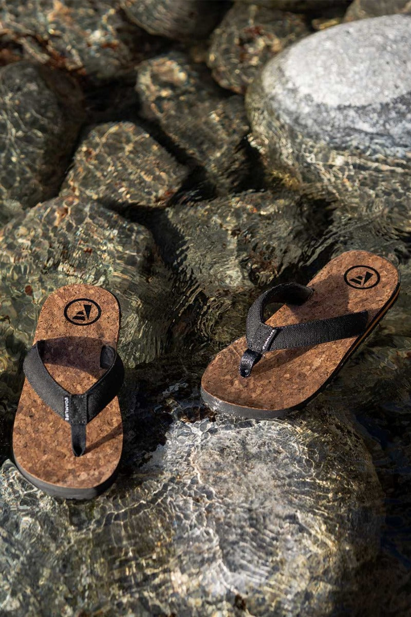 Foamlife Mully Cork Men's Flip-Flops - Black