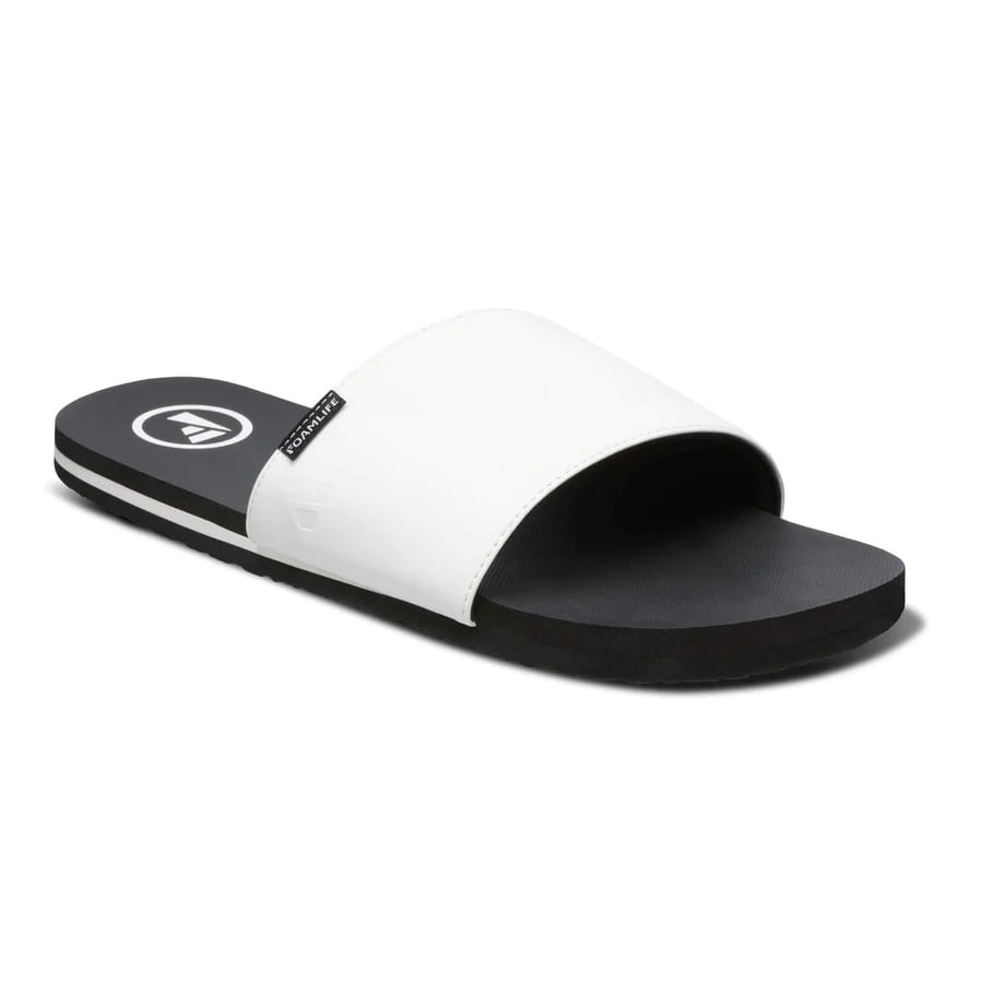 Foamlife Mens Tarlan Slides in Black / White