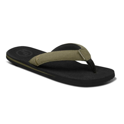 Foamlife Mens Sully Flip Flops in Black