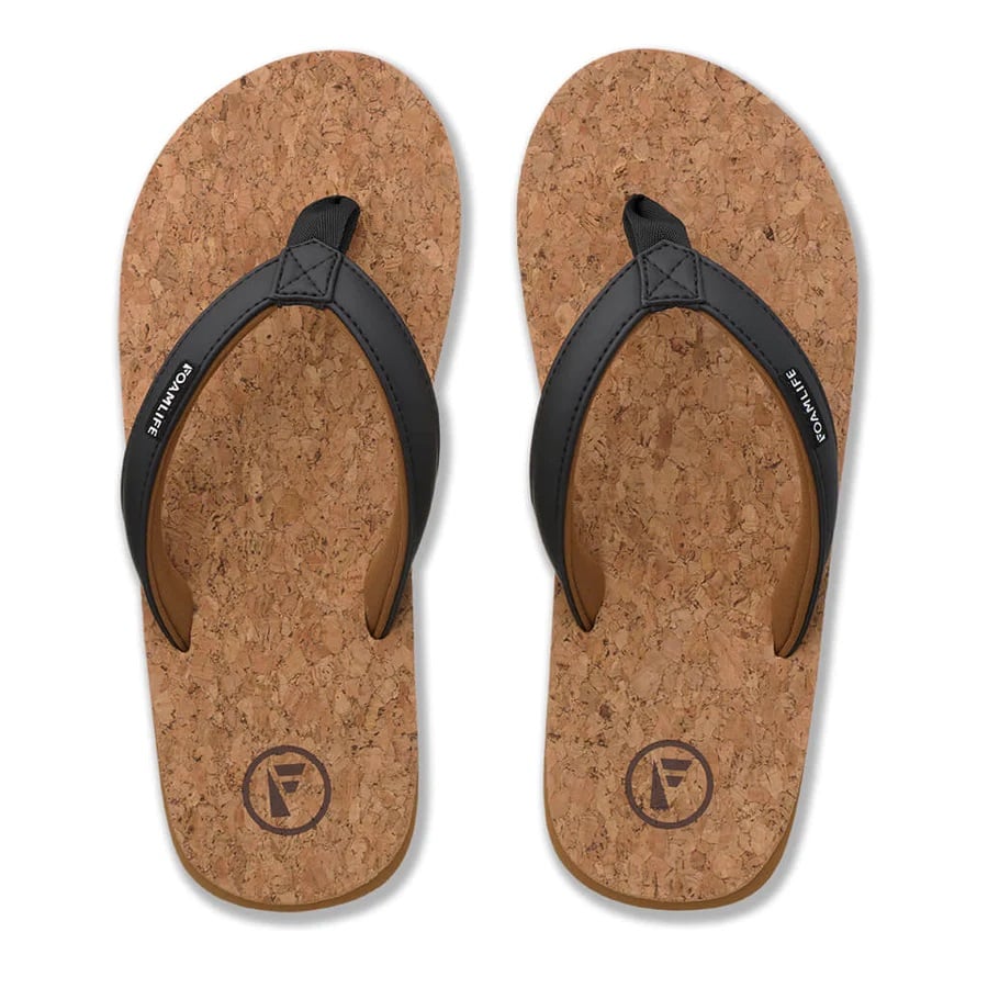 Foamlife Women's Goldie Earth Cork Flip-Flops - Latte Brown