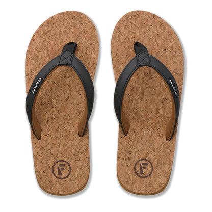 Foamlife Women's Goldie Earth Cork Flip-Flops - Latte Brown