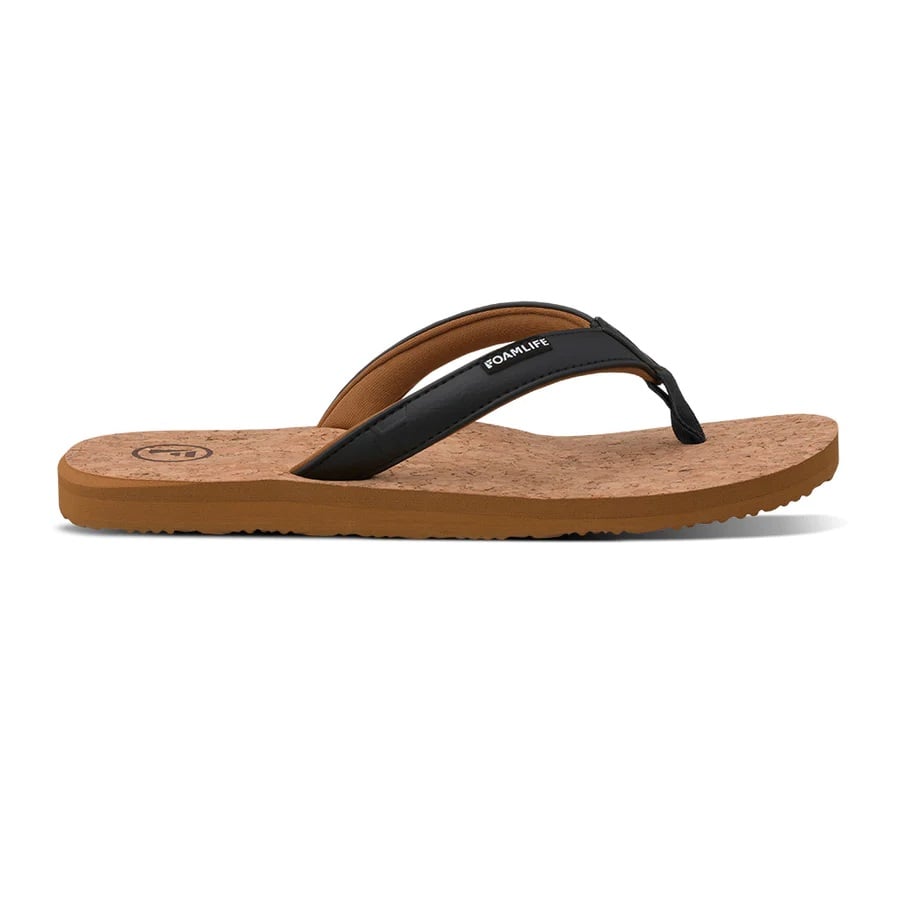 Foamlife Women's Goldie Earth Cork Flip-Flops - Latte Brown