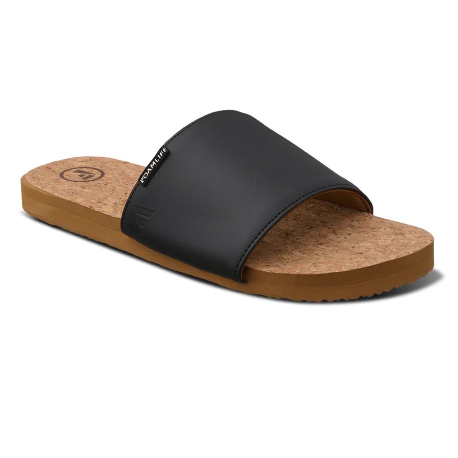 Foamlife Women's Goldie Earth Cork Slides - Latte Brown