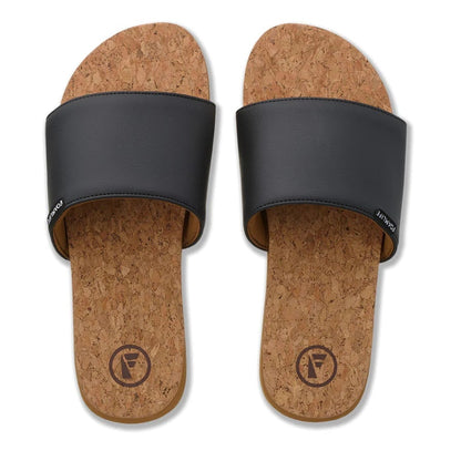 Foamlife Women's Goldie Earth Cork Slides - Latte Brown