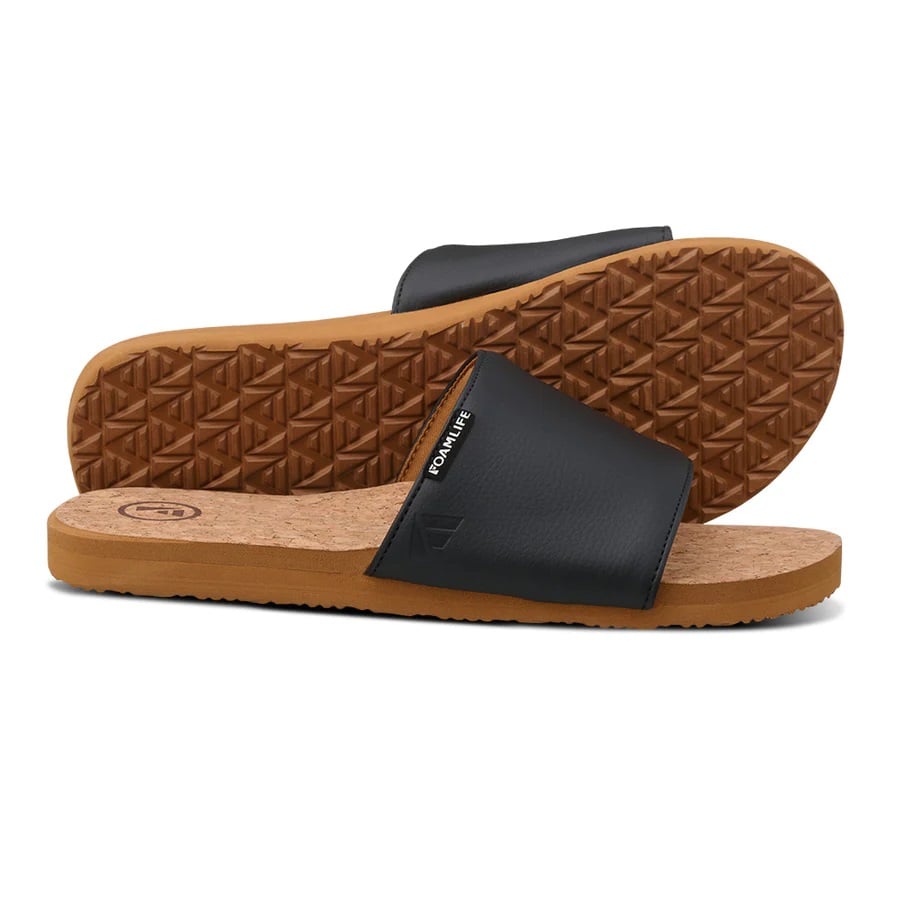 Foamlife Women's Goldie Earth Cork Slides - Latte Brown