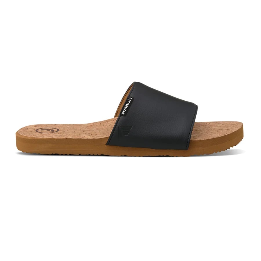 Foamlife Women's Goldie Earth Cork Slides - Latte Brown