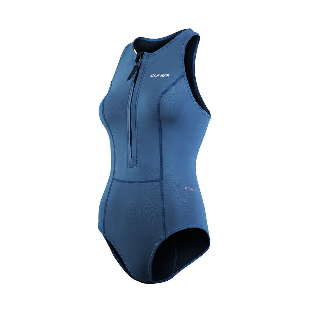 Zone3 Women's Yulex 1.5mm Sleeveless Front Zip Swimsuit in Navy