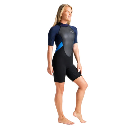 C-Skins Element 3/2mm Women's Shorty Wetsuit - Black/Slate/Blue