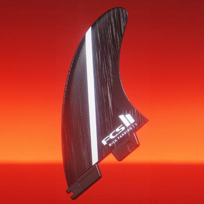 FCS II Mick Fanning Glass Fibre Fusion Tri Fin Set - Smoke/White