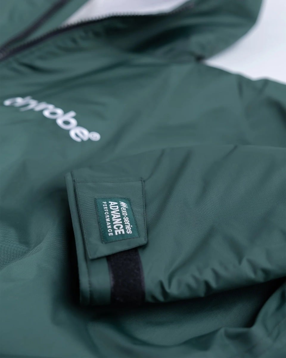 Dryrobe Advance Long Sleeve Changing Robe - Dark Green / Nimbus Cloud