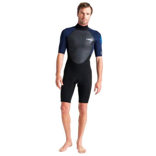 C-Skins Element 3/2mm Men's Shorty Wetsuit 2026 - Black/Slate/Cyan