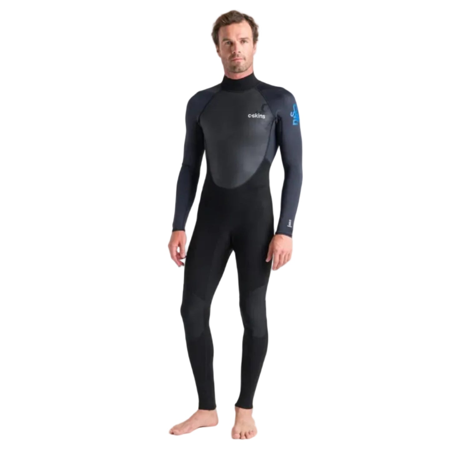 C-Skins Element 3/2mm Men's Summer Wetsuit 2026 - Black/Anthracite/Cyan