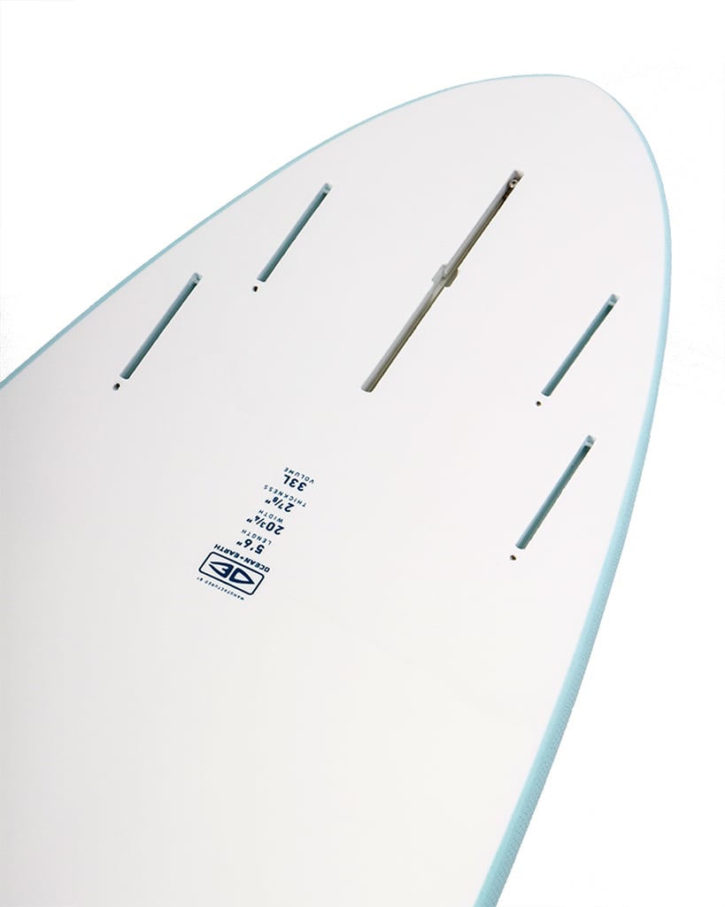 Ocean and Earth Happy Hour Epoxy 6ft Soft Surfboard 2021 - Sea Mist - Fin Set Up
