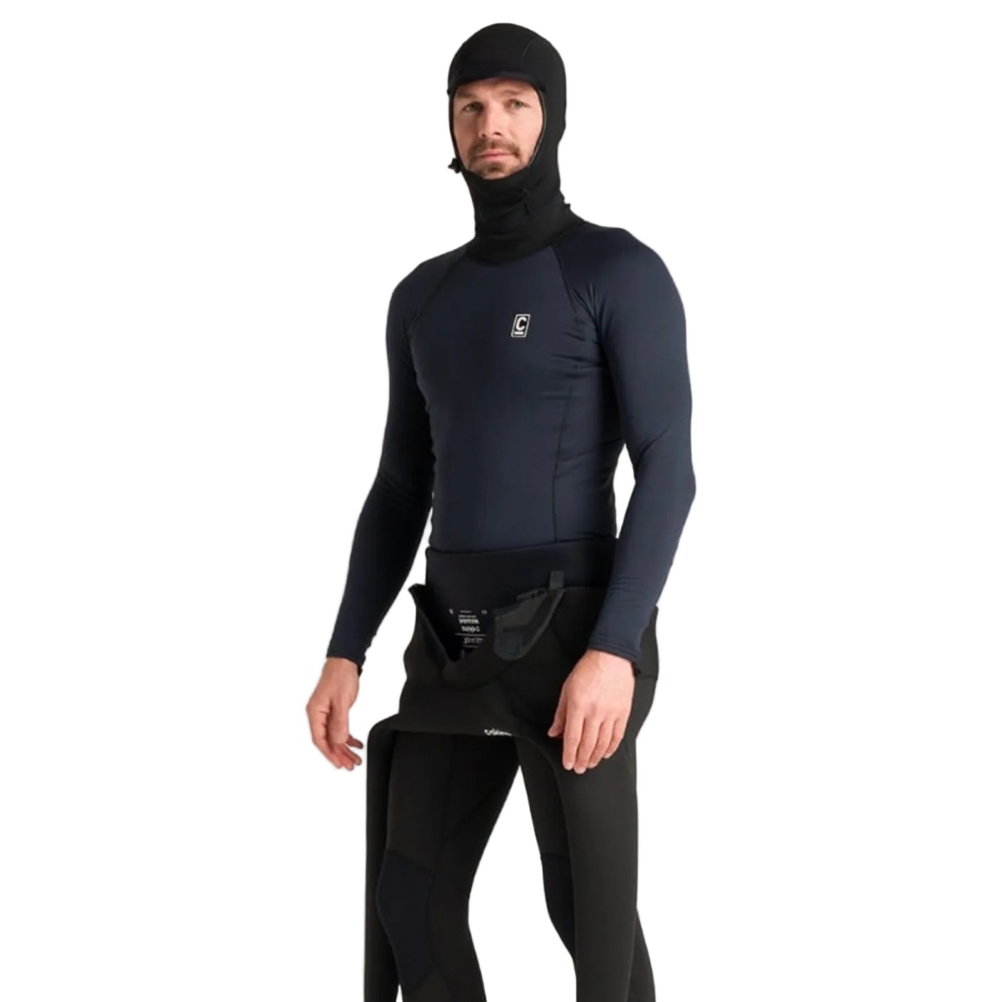 C-Skins HDi Skins Mens LS Hooded Vest - Black