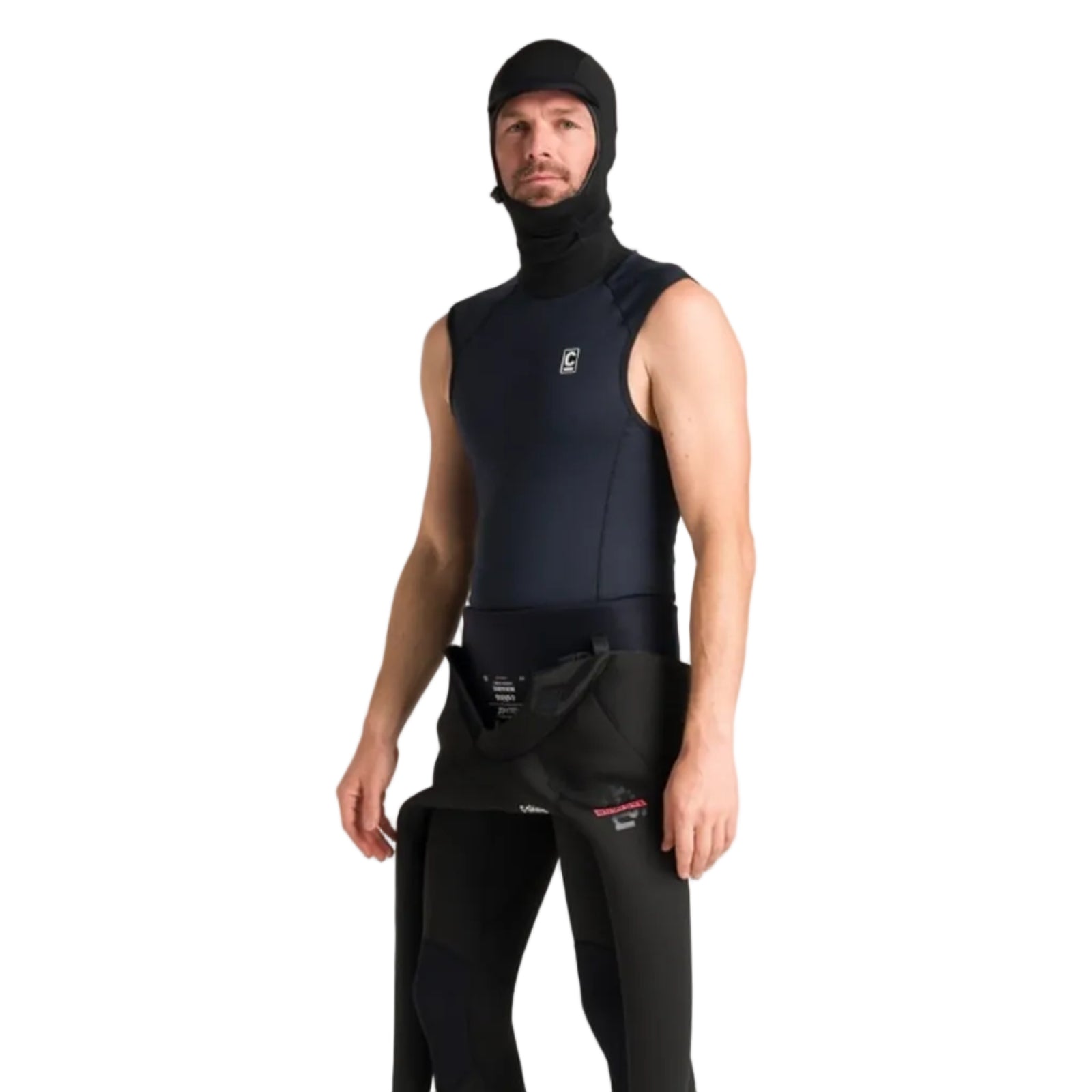 C-Skins HDi Skins Mens Hooded Vest - Black