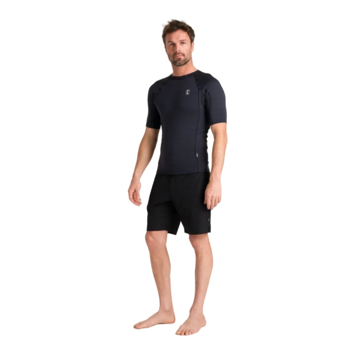 C-Skins HDi Skins Mens Short-Sleeved Thermal Rash Vest in Black