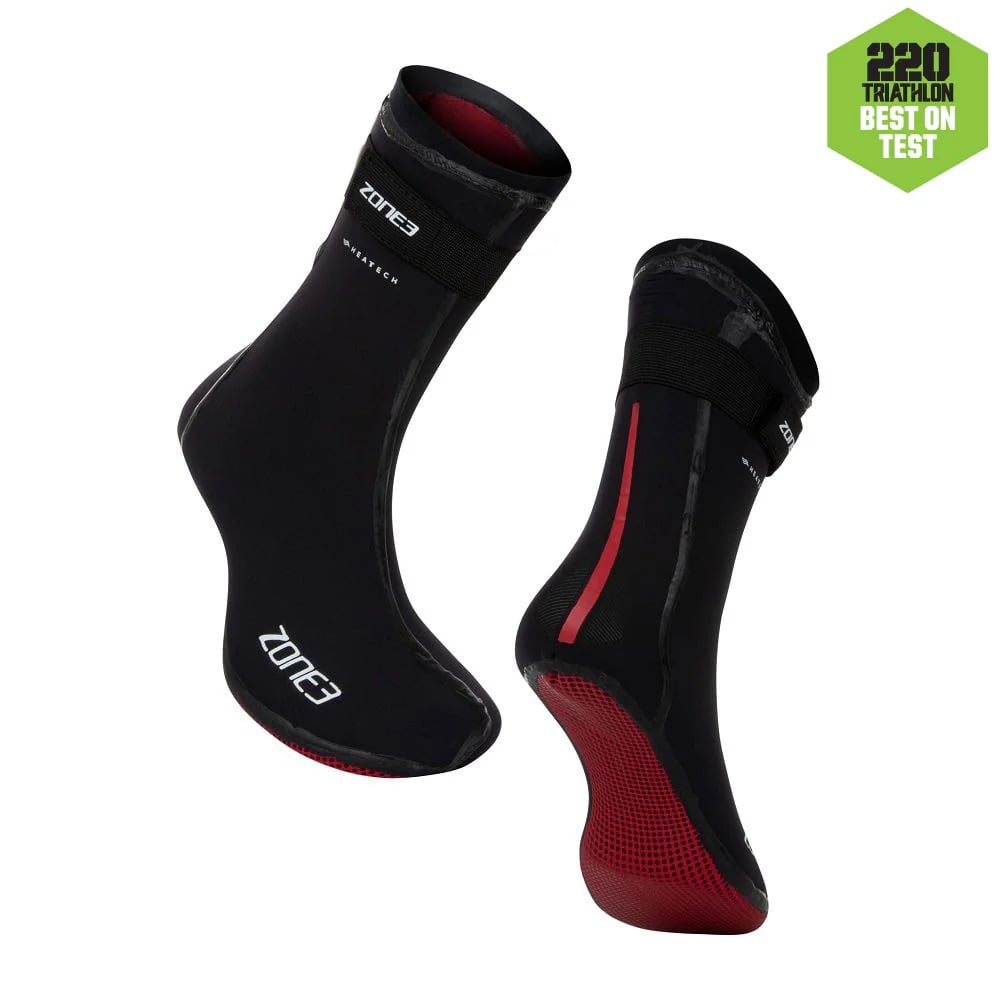 Zone3 Neoprene Heat-Tech Warmth Swim Socks in Black