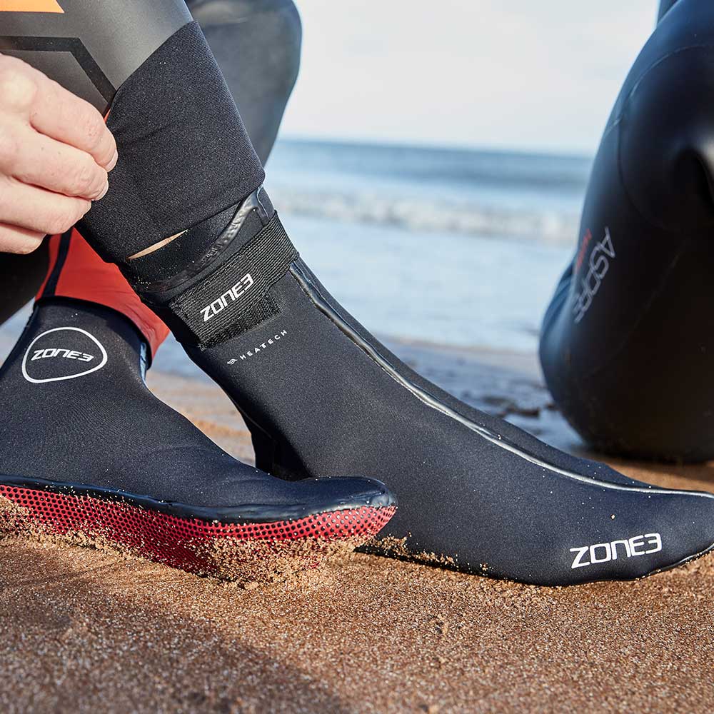 ZONE3 Neoprene Heat-Tech Warmth Swim Socks - Black