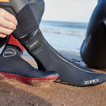 ZONE3 Neoprene Heat-Tech Warmth Swim Socks - Black