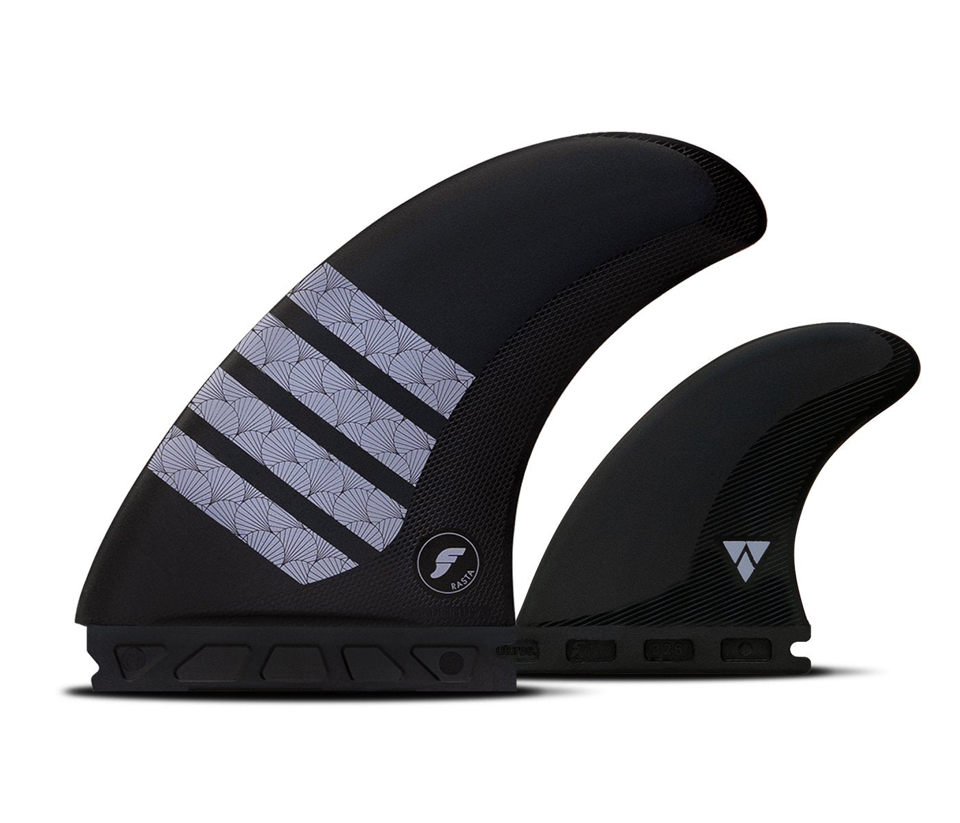 Futures Rasta 2+1 Alpha Fins in Carbon/Purple