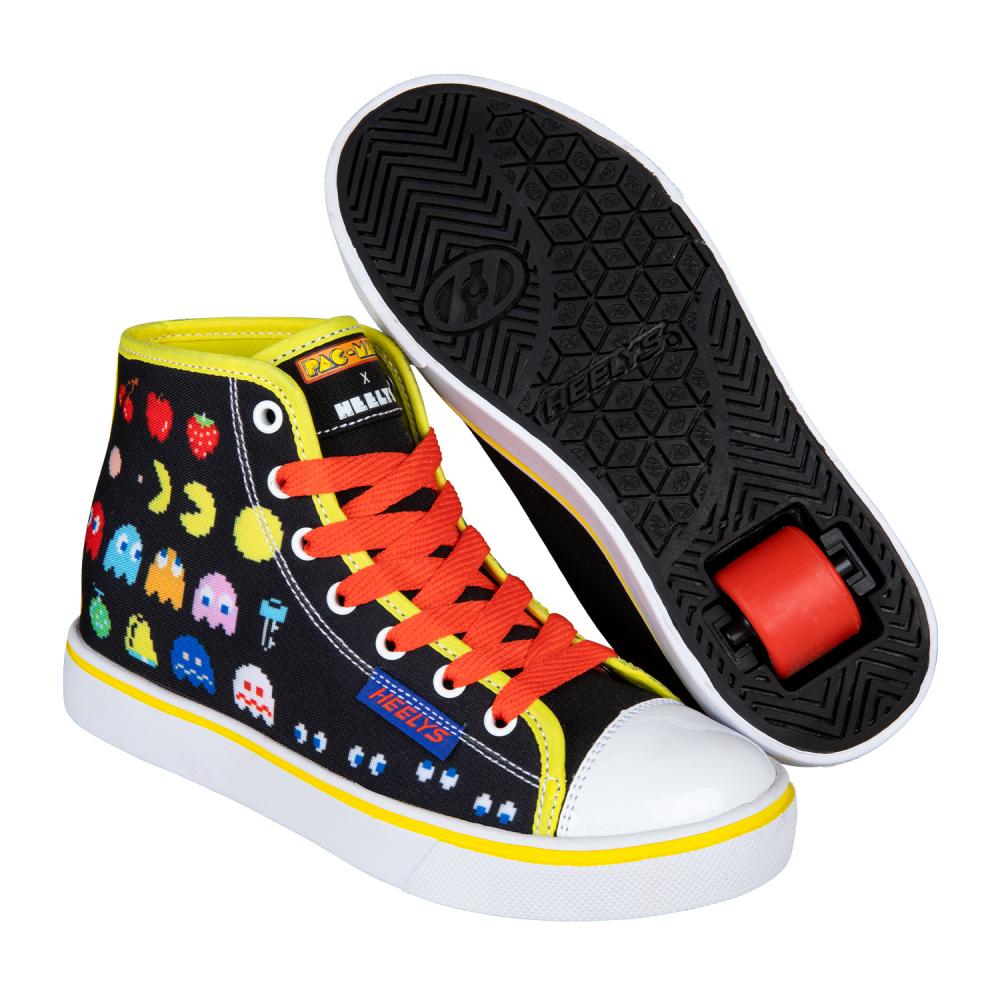 Heelys X Pacman Hustle Kids Trainers in Black/Multi