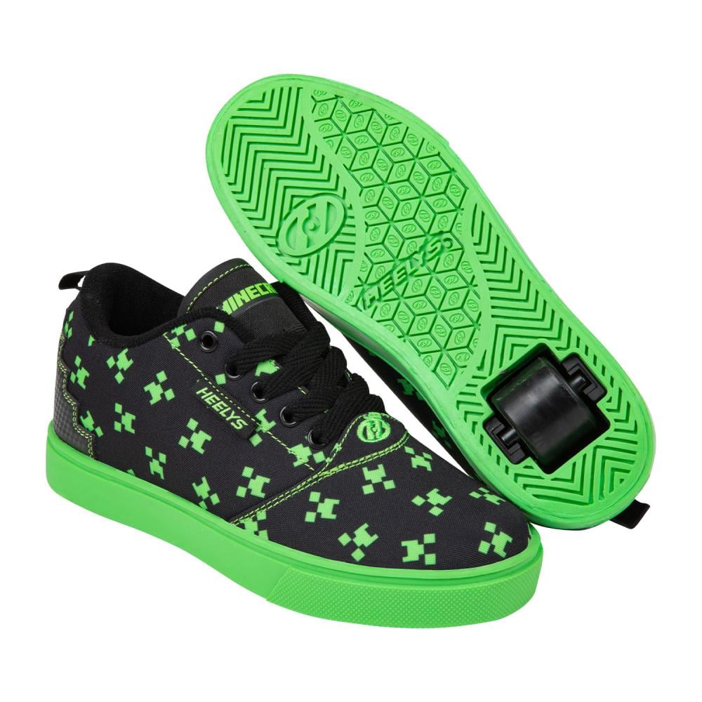 Heelys x Minecraft Pro 20 Wheeled Trainers in Black/Green