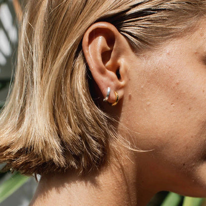 Pineapple Island Balian Beach Huggie Hoop Earrings
