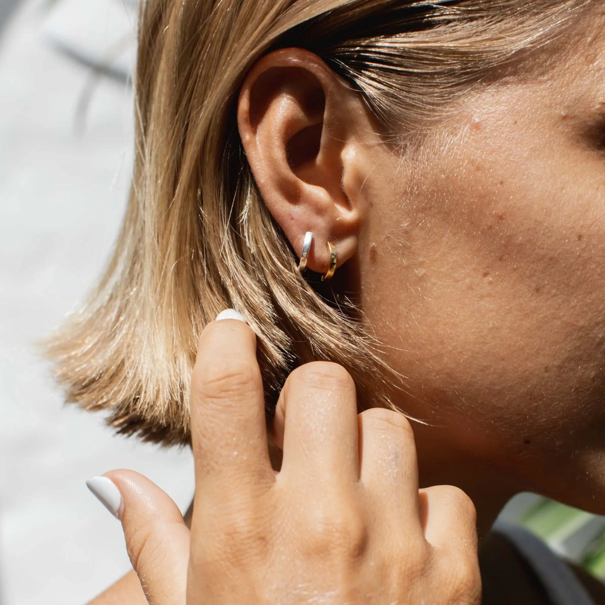 Pineapple Island Balian Beach Huggie Hoop Earrings
