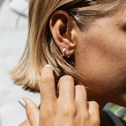 Pineapple Island Balian Beach Huggie Hoop Earrings