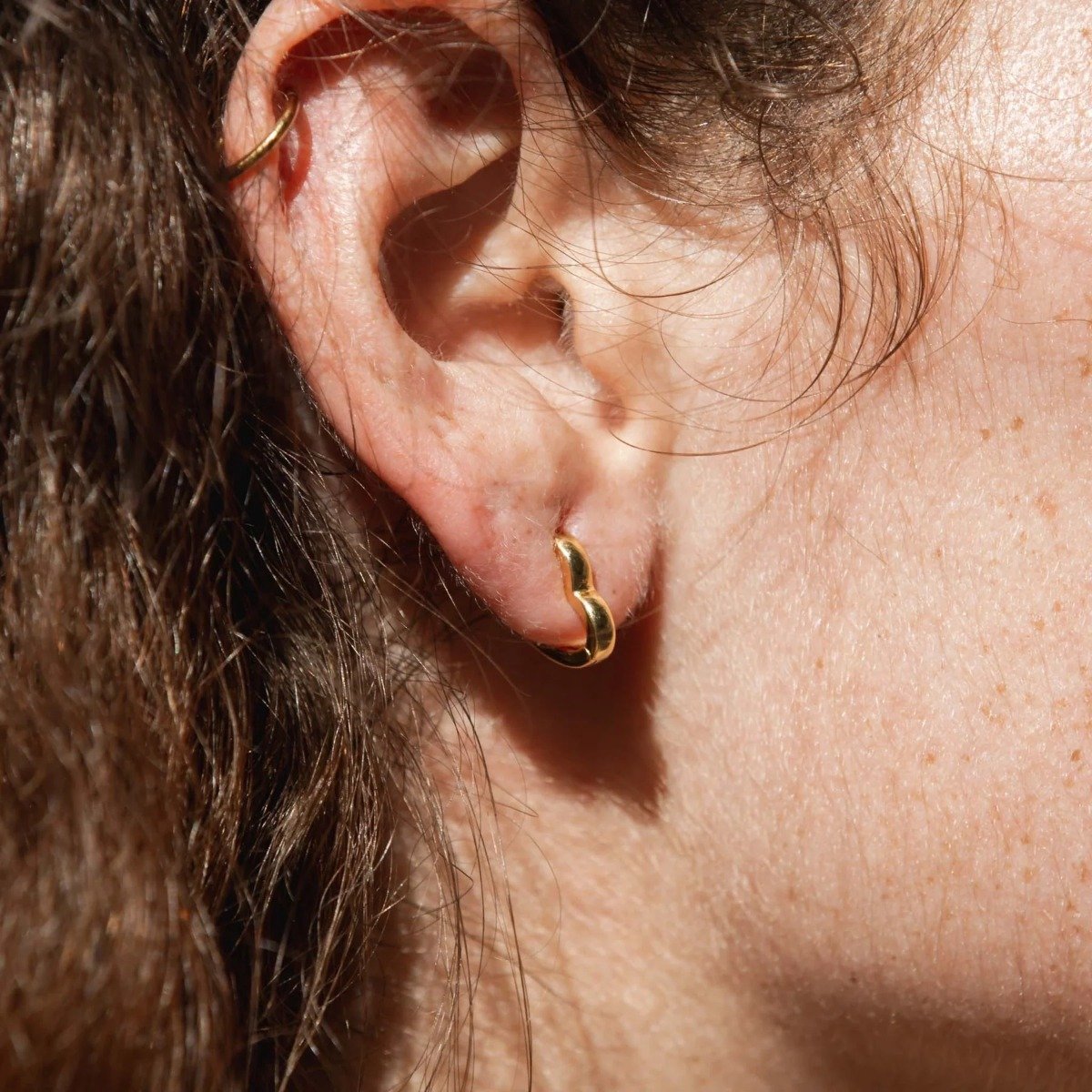 Pineapple Island Heart Hoop Earrings